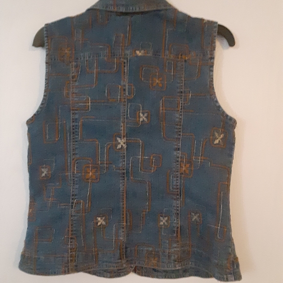 Ruby Rd. Retro Jean Vest sz 8 - Picture 4 of 7